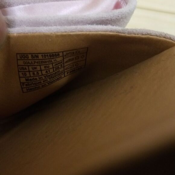 UGG JOAN SEASHELL PINK PLATFORM WEDGE SLIDE SLIPPER US 10 / EU 41 - Picture 9 of 9